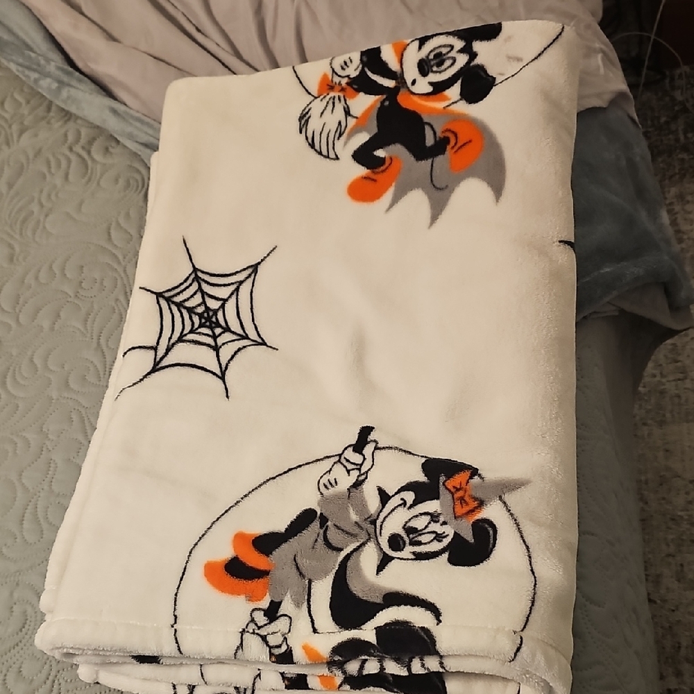 Disney Halloween Blanket with Orange and Black Accents